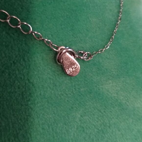 Tiny heart slider on delicate silver link chain 16" New/  Frog Not Include🐸 - Picture 3 of 7